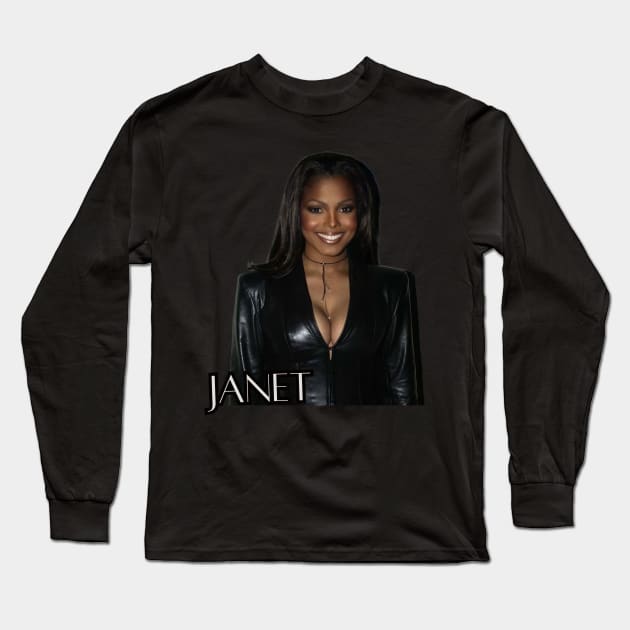 Janet Jackson Graphic Design Long Sleeve T-Shirt by TheGraphicAtelier